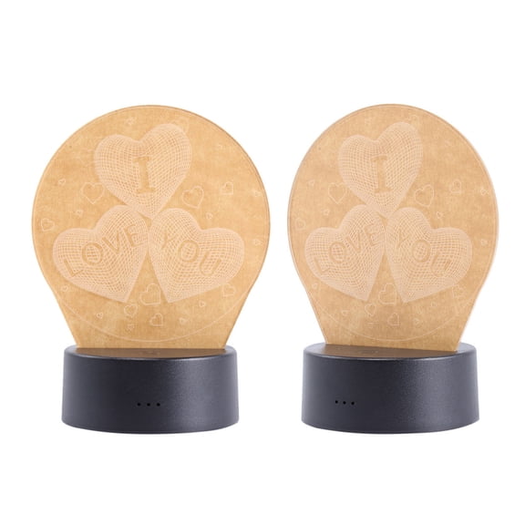 KALLORY 1Set 3D Shapes Lamp White Fixed Color Option 5.7 * 2.1 * 8.6in