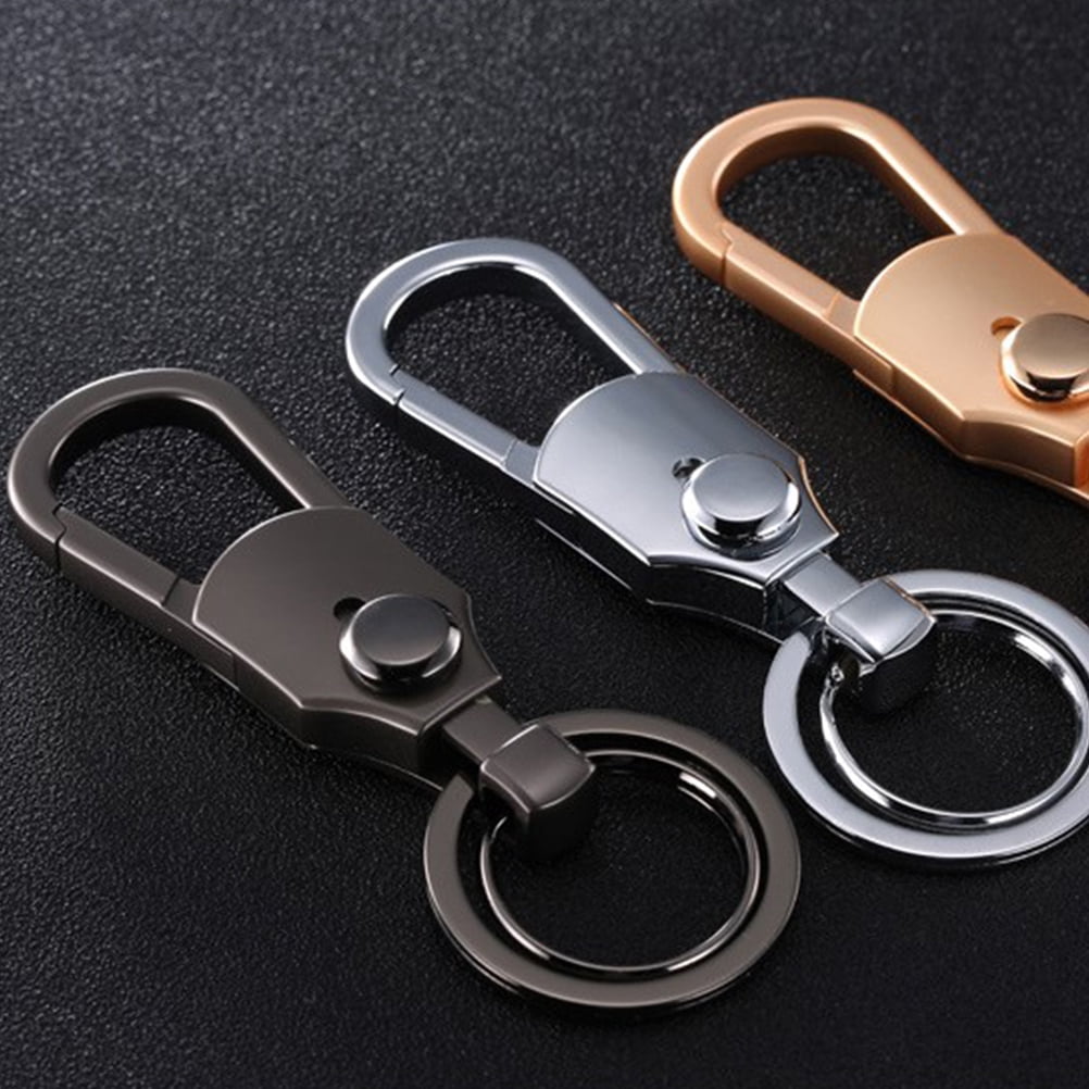 KALLORY 1Set Car Keychain Zinc Alloy Key Ring with Black Nickel Color ...