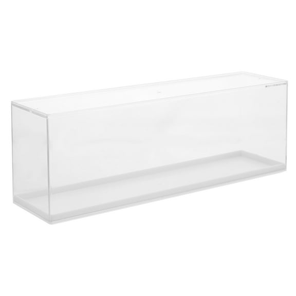 KALLORY 1Set Figurine Model Storage Box with Transparent and White Plastic Material 11.8x4.1x3.1in