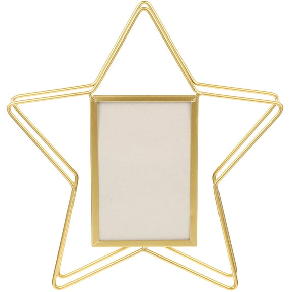 KALLORY 1Set Golden Metal Picture Frame For Family And Friends Memories