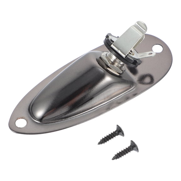 KALLORY 1Set Guitar Stereo Input Socket Plug Copper for Musicians 10mm Width