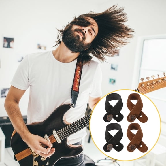 KALLORY 1Set Guitar Strap Button Secure Neck Strap for Acoustic Electric Bass Ukulele