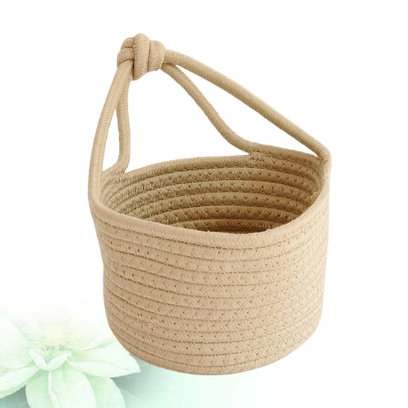 KALLORY 1Set Home Organization Basket Woven Round Shape for Efficient Space Management