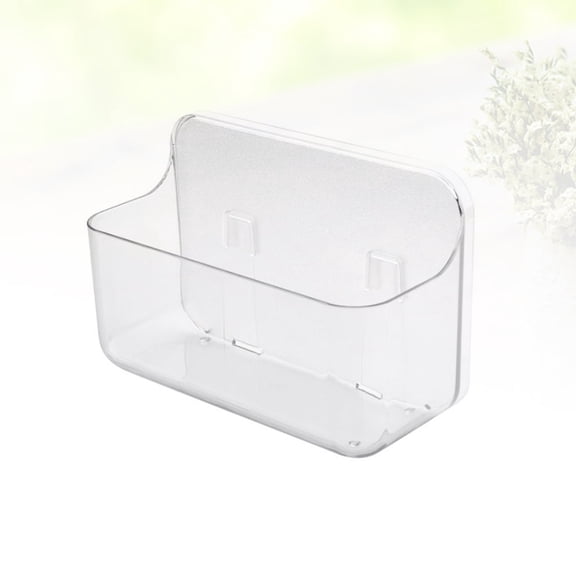 KALLORY Clear Multifunctional Kitchen Storage Rack with Strong Cup for Home Organization and Space Saving