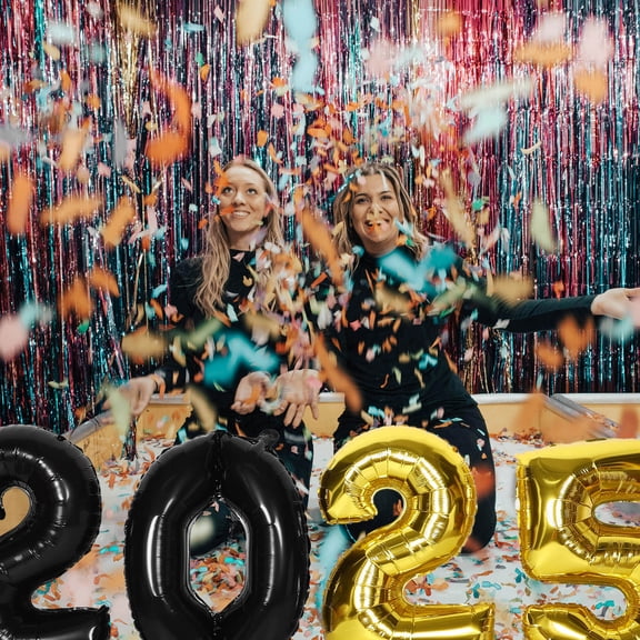 KALLORY 1Set Graduation Number Balloons in Assorted Colors for Festive Party and Celebration Decor