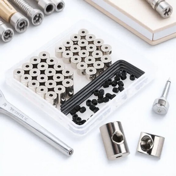 KALLORY Locking Clasp Pin Backs Set for Crafts, Metal Material with Smooth Finish, Secure Fastening, 1 Set