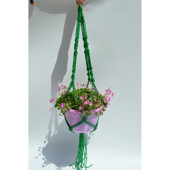 KALLORY 1Set Macrame Hanger Crochet Planter Holders Simple Practical Design for Ceiling Deck Porch 41.3 x 3.9 x 0.4 in