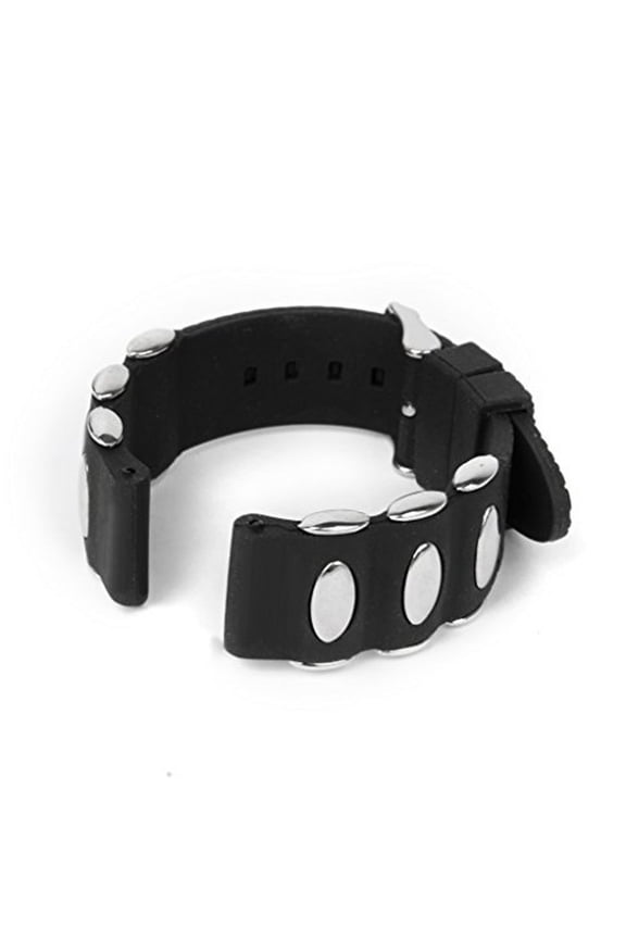 1Set Mens Watch Band Black Silicone 22mm 18cm Waterproof Adjustable Length for Diving