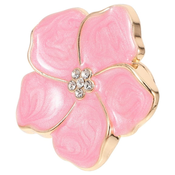 KALLORY 1Set Pink Zinc Alloy Flower Cabinet Knob 1.61X1.61X0.87In For Home Decoration