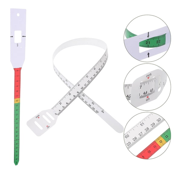 KALLORY 1Set Portable Circumference Measuring Tapes for Health Monitoring 12.6x1.1x0.04in