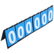 KALLORY Reusable Blue Flip Scoreboard with Clear Digital Printing for Sports Games