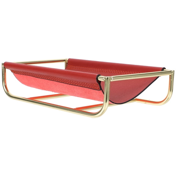 KALLORY Desktop Stationery Storage Box Red Iron 1Pack