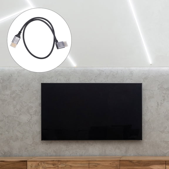 KALLORY 1Set Right Angle Aerial Connector PVC Male to Male Adapter for Multimedia Devices 39.30X1.14X0.31in