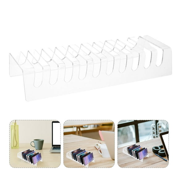 KALLORY 1Set Tablet Charging Stand Acrylic Multi Device Organizer Stand For Desks And Classrooms