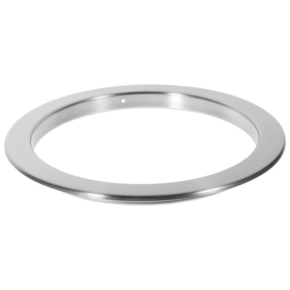 KALLORY 1Set Trash Chute Grommet Silver Round Stainless Steel for Kitchen Countertop Modern Use