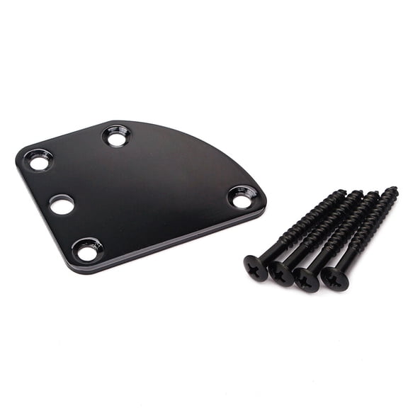 KALLORY 1Set Triangle Metal Guitar Plate for Bass Guitar Parts and Black