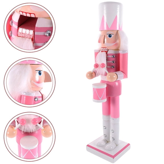 KALLORY Wooden Nutcracker Ornament Christmas Table Decoration Holiday Home Decor Festive Figurine