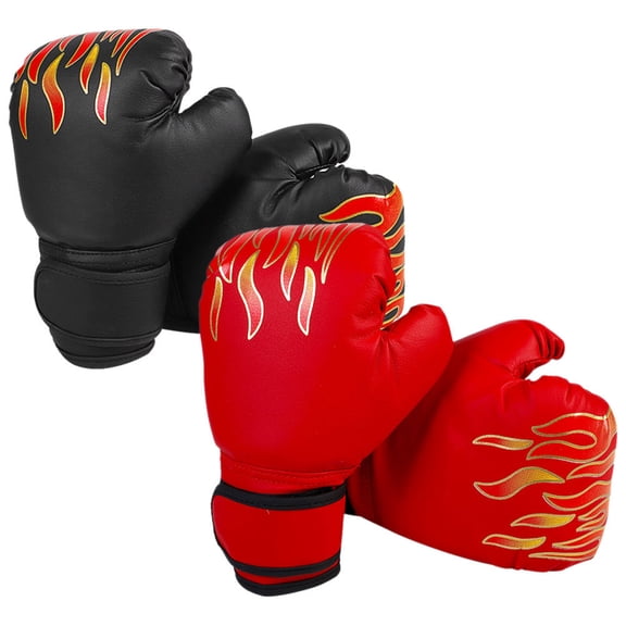 KALLORY Kickboxing Gloves Black, 2 Pairs - Boxing Gloves for Training, Sparring, and Fitness