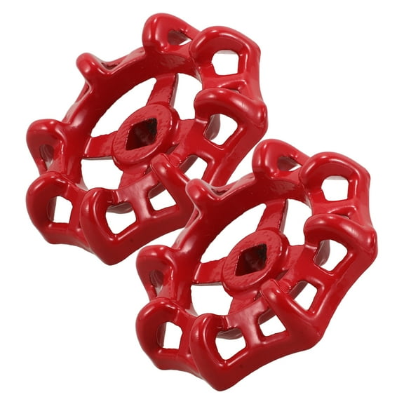 WRITWAA 2Pcs Red Metal Gate Valve Handles Replacement for Outdoor Faucet Shutoff
