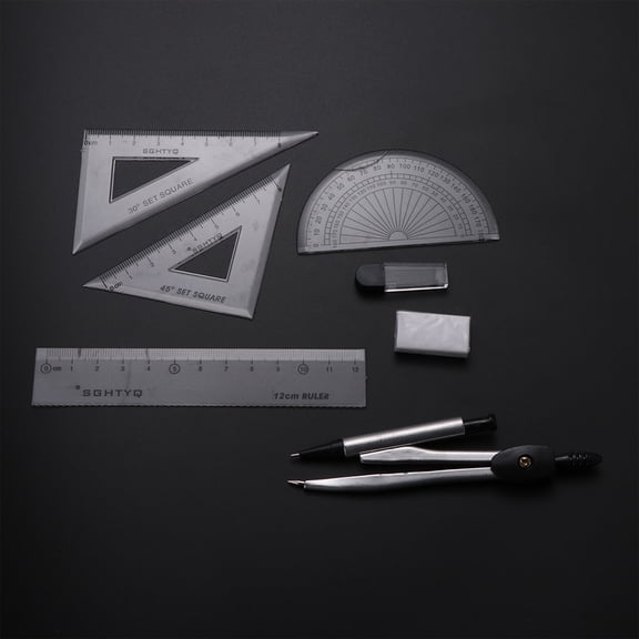 KALLORY 2 Sets Drawing Rulers Tool Math Automatic Pencil Lead