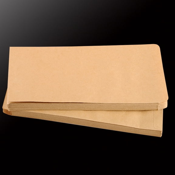 KALLORY 2 Sets Khaki Rectangular Classic Flap Envelopes Paper For Business Proposals