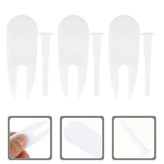 KALLORY 20 Sets of Inflatable Ball Plug for Yoga Balls Replacement in White ABS