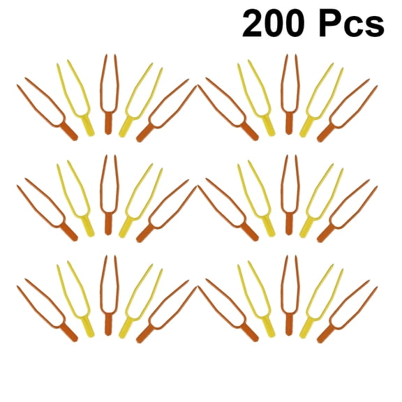 KALLORY 200Pcs Fork Shaped Clips for Strawberry Supports 1.7X6.5In