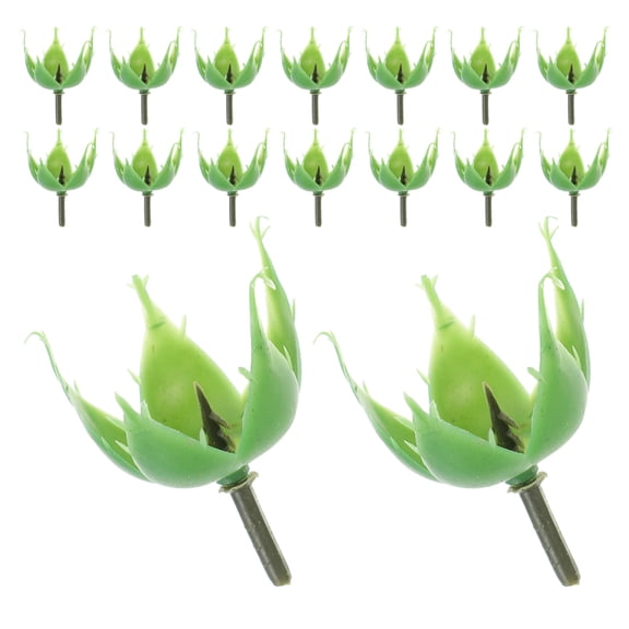 KALLORY 200 Green Plastic Rose Sepals for Realistic Floral Arrangements, DIY Crafts, Wedding Decorations and Home Decor
