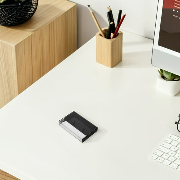 KALLORY 20PCS Black Plastic Cassette Tape Storage Display Organizer for Home Decor and Media Collection