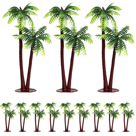 KALLORY 20Pack Aquatic Fish Tank Decoration Mini Palm Tree for Fish Tank Owners