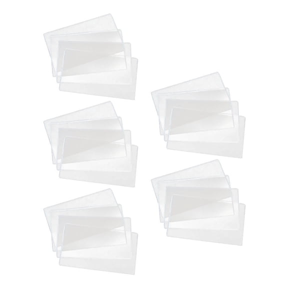 KALLORY 20Pcs Rectangular Transparent Banknote Storage Bags for Collectors Waterproof and Protective
