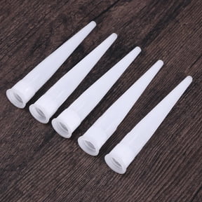 KALLORY Caulk Tip Silicone Tube Nozzles White 20 Pcs 4.1x0.7x0.7 in