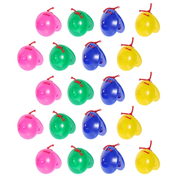 KALLORY 20pcs Percussion Castanets Musical Castanets Small Castanets Percussion Instruments