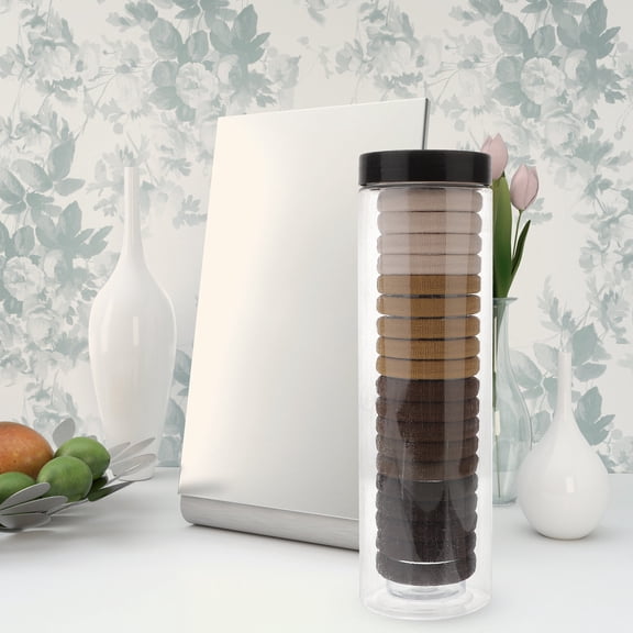 KALLORY 20pcs Thick Seamless Hair Ties for Women, Strong Hold Hair Cords Perfect for Home Use