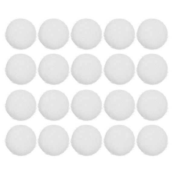 KALLORY Decorative Fabric Buttons White Easy Installation for DIY Projects 20Pcs