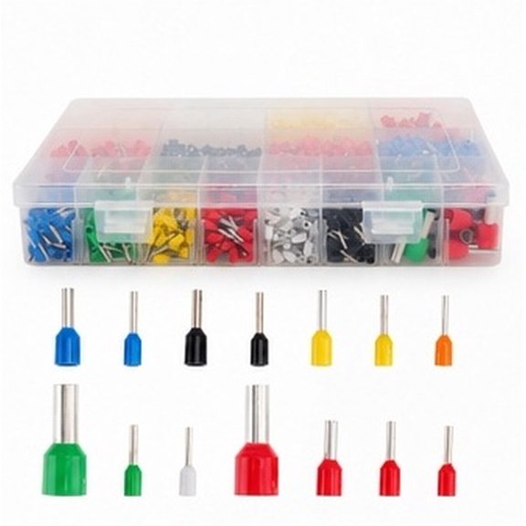 KALLORY 2120-Piece Assorted Color Copper Electrical Crimp Connectors with Tin Plating for Wiring and Electrical Repairs