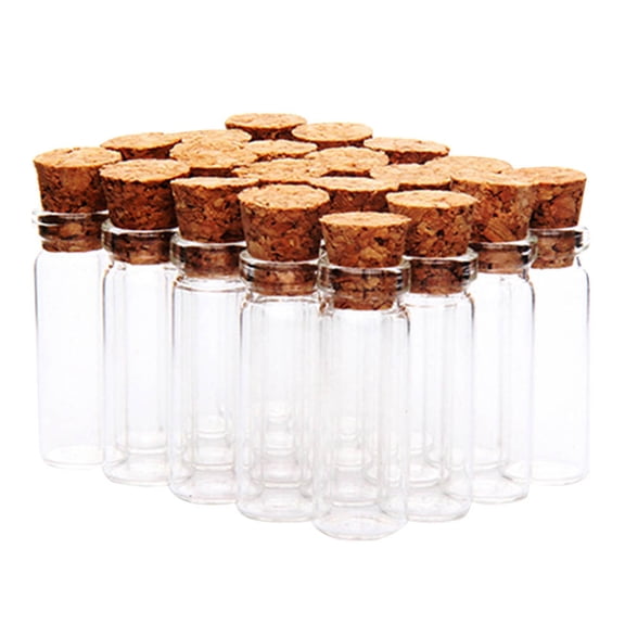 KALLORY Set of 24 Small Clear Glass Jars with Cylinder Shape, Ideal for Storage, Wedding Favors, Crafts, and Party Supplies