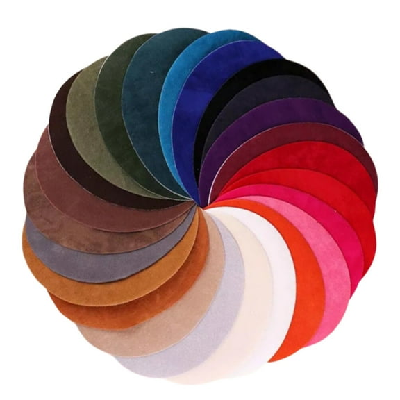 KALLORY 25 Pcs Assorted Color Suede Fabric Sew Patches for Clothes Sweaters Repair and Decoration