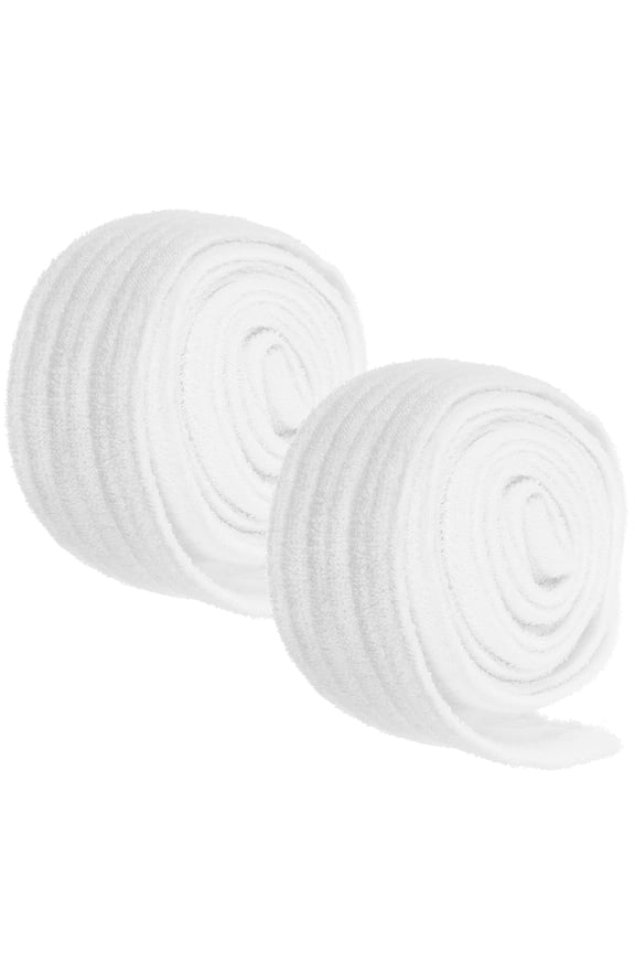 2-Pack White Bathrobe Waist Belt Replacement Soft Robe Tie for Bathrobe Decoration and Comfort
