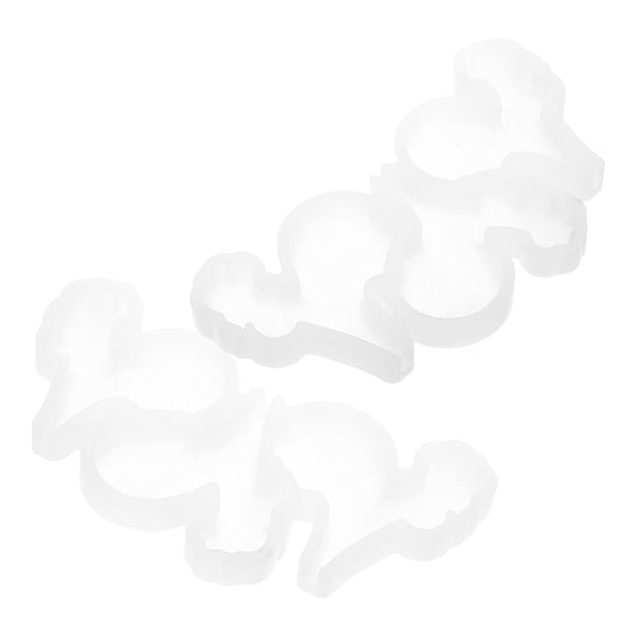 KALLORY 2Pcs Animal Shape Silicone Mold for Homemade Chocolate Candy and Cheese Lollipops