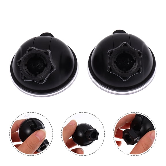 KALLORY 2Pcs Low Profile Black Dash Cam Holder Car Recorder Bracket for GPS and Cameras