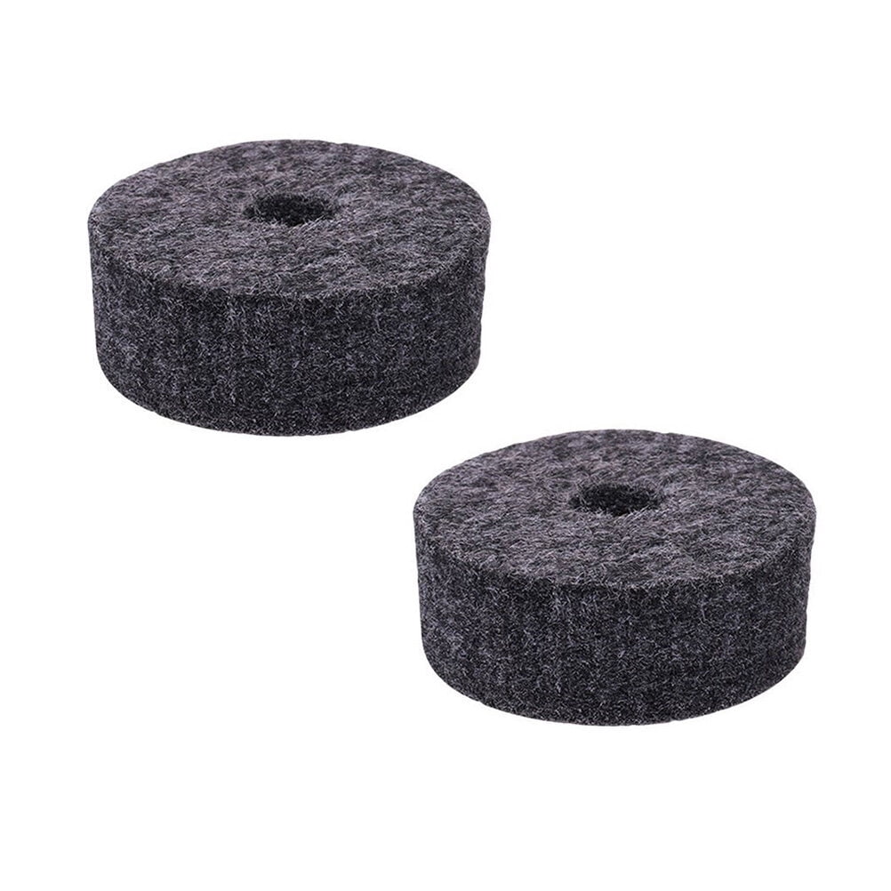KALLORY 2Pcs Felt Washers Black Round Drum Cymbal Felts for Preventing ...