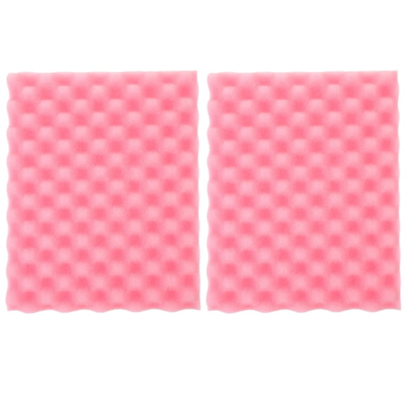 KALLORY 2Pcs Flower Fondant Craft Forming Drying Holders Pink Sponge Mats for Sugar Beads and Leaves 11.8x7.9in