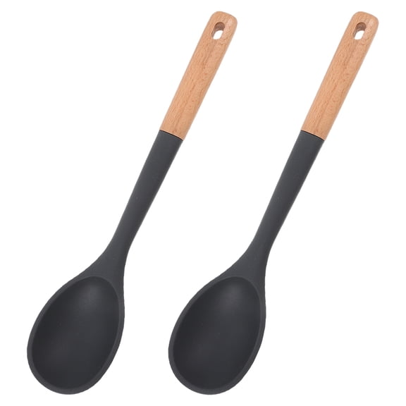 KALLORY 2Pcs Large Cooking Spoon for Versatile Use in the Kitchen with Nonstick Safety