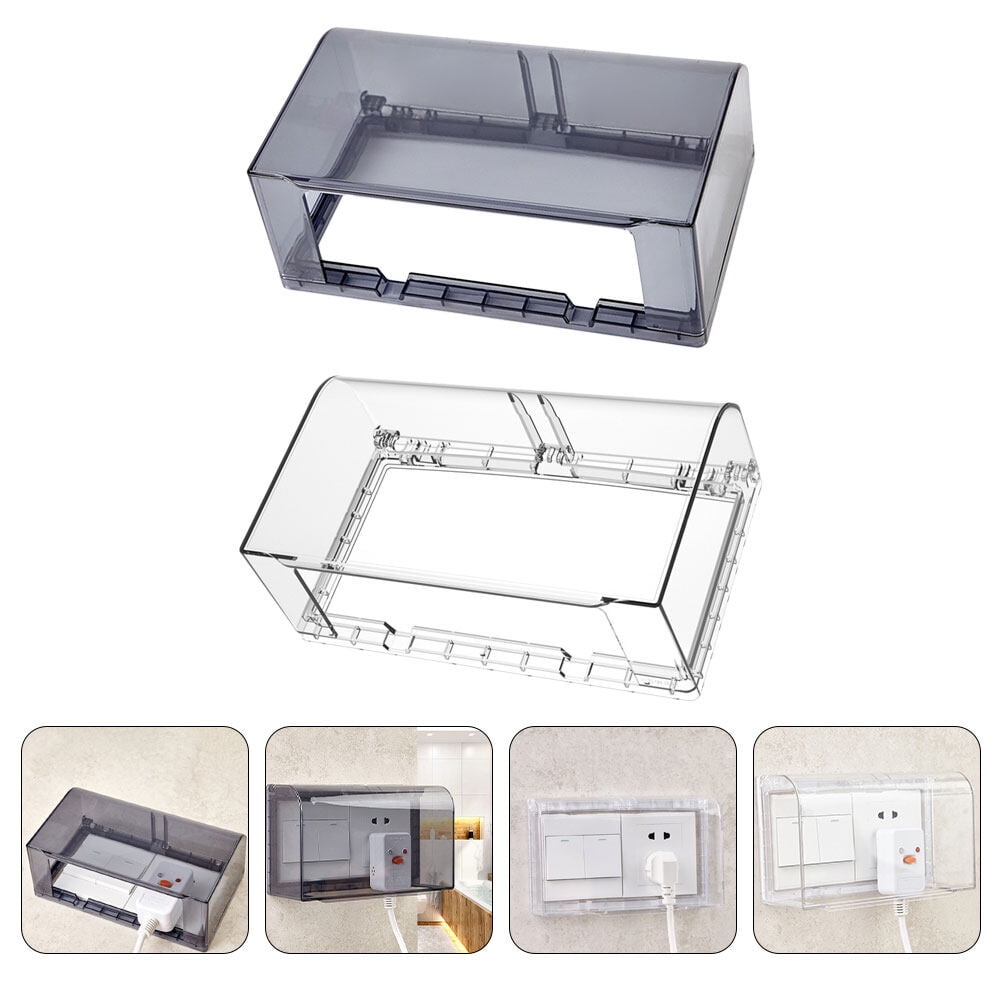 KALLORY 2Pcs Splash-Proof Socket Box for Bathroom 7.94x4.76x2.79in