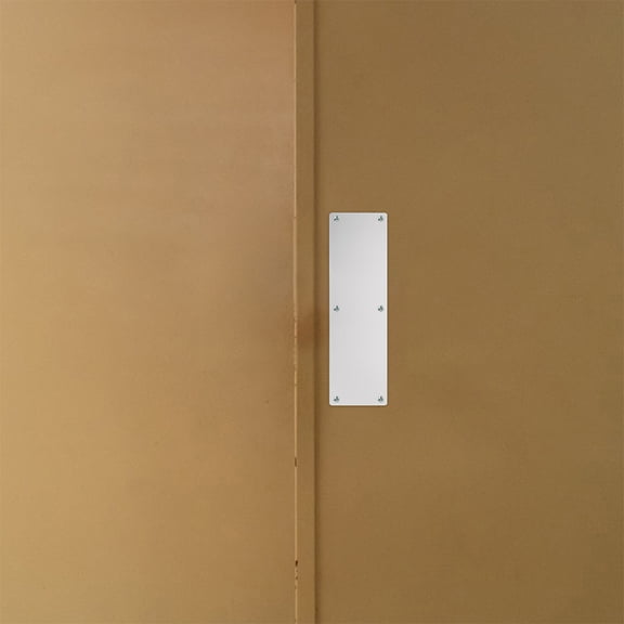 KALLORY 2-Pack Stainless Steel Door Push Plates, Rectangular, Interior & Exterior , 11.8 x 3.1 x 0.004 Inches