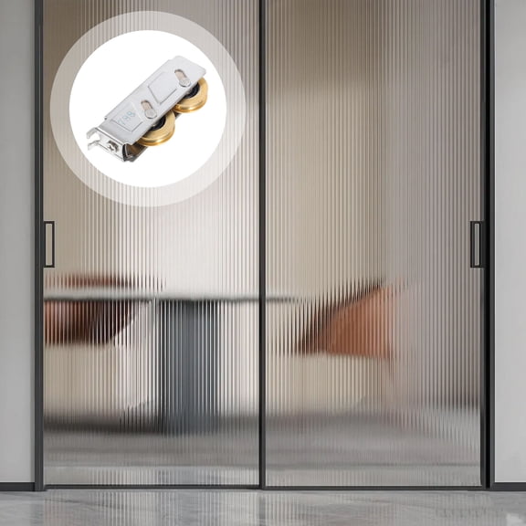 KALLORY 2-Pack Sliding Door Rollers for Closet & Patio Doors, Stainless Steel Frame with Smooth Double Copper Wheels, Replacement
