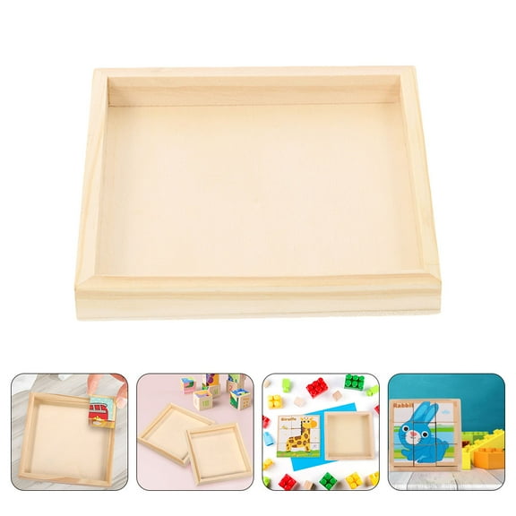 KALLORY 2Pcs Storage Cubes for Puzzles and Blocks with 3D Design Square Shape Design