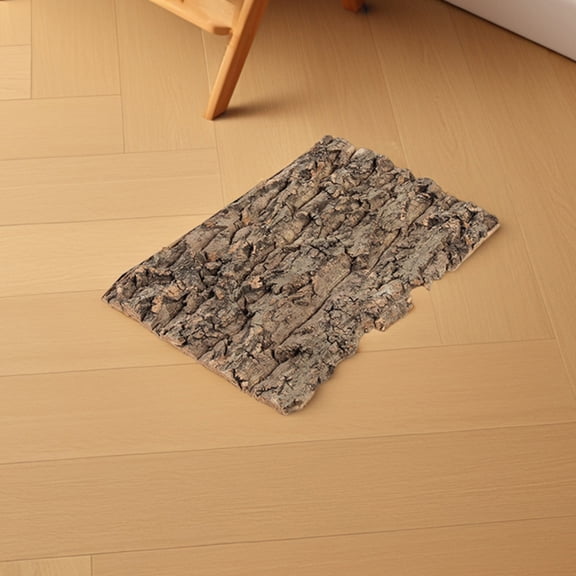 KALLORY Set of 2 Light Brown Terrarium Bark Decorations with Climbing Space for Aquariums Reptile Habitats and Small Pets