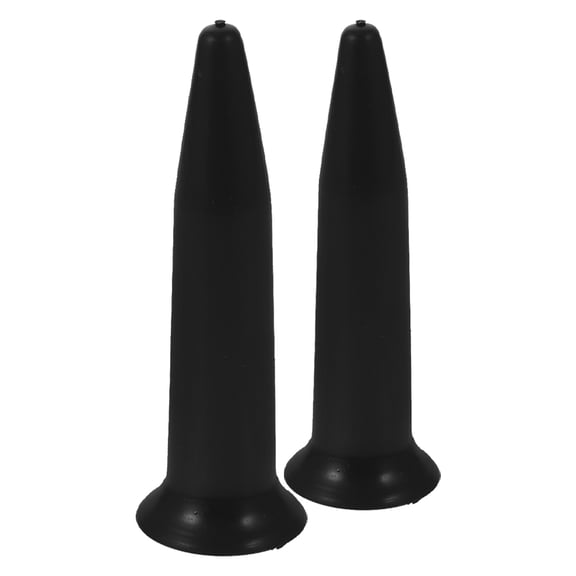 KALLORY 2-Pack Black Umbrella Tip Caps Replacement for Hiking, Trekking Poles, Walking Sticks, and Lightweight